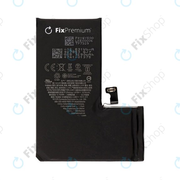 Akku Batterie für iPhone 15 Pro, 3274mAh, A3011, FixPremium