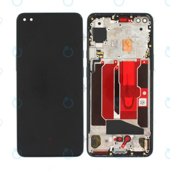 OnePlus Nord - LCD Display + Touchscreen Front Glas + Rahmen (Gray Onyx) OLED