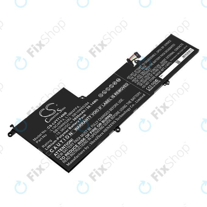 Akku batterie für Lenovo Yoga Slim 7, 14s, 3850mAh, Li-Pol, 15.36V, L19C4PF4, HQ