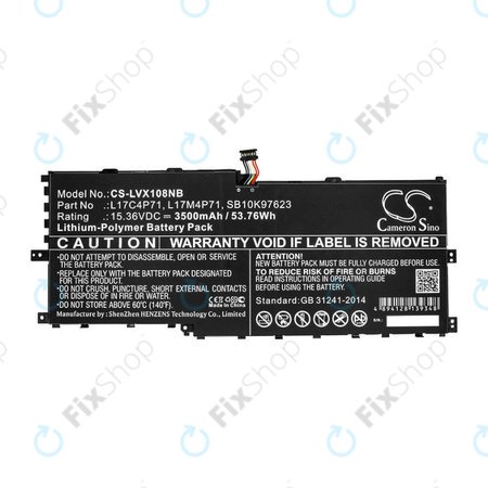 Batterie für Lenovo ThinkPad X1 Yoga 2018, 3500mAh, Li-Pol, 15.36V, L17C4P71, HQ