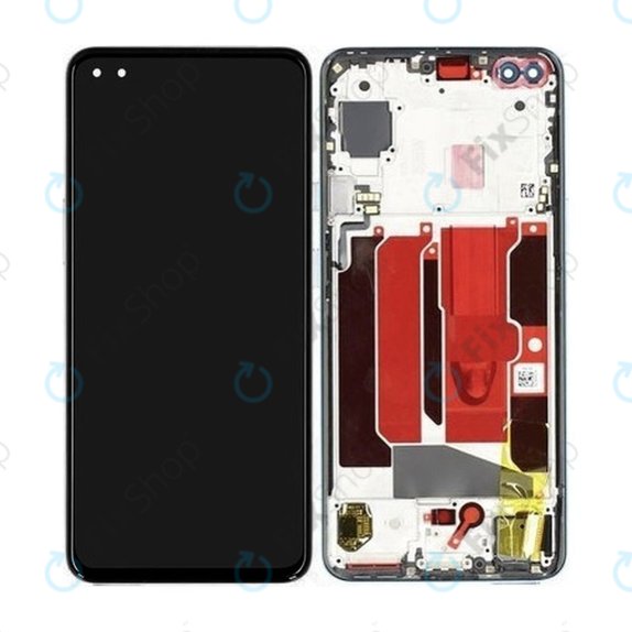 OnePlus Nord - LCD Display + Touchscreen Front Glas + Rahmen (Blue Marble) - 2011100197 Genuine Service Pack