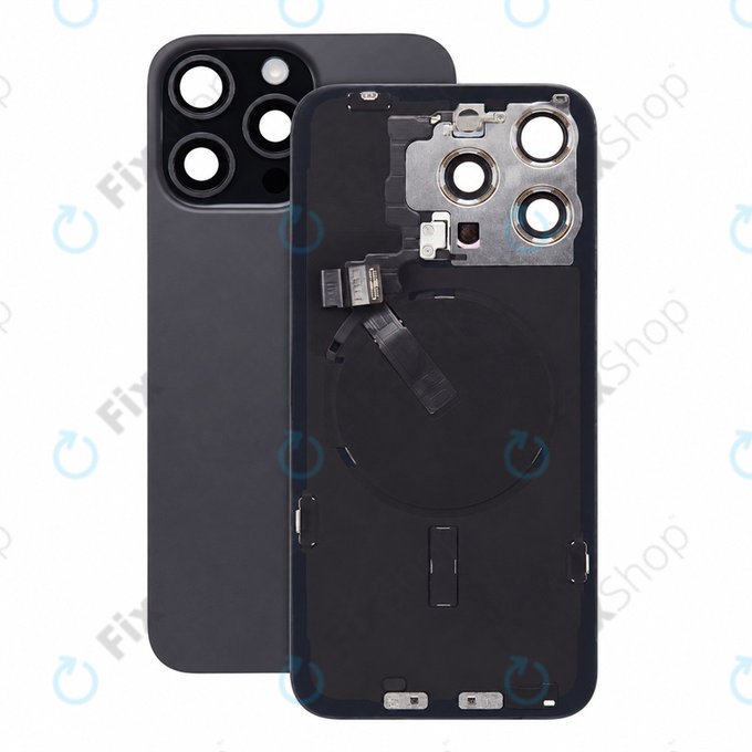 Glas der Rückabdeckung für iPhone 15 Pro Max, Black Titanium, Pulled A