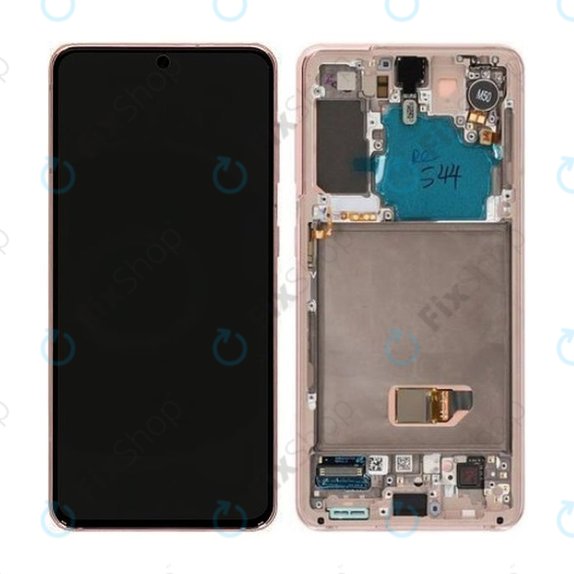 Samsung Galaxy S21 G991B - LCD Display + Touchscreen Front Glas + Rahmen (Phantom Violet) - GH82-24544B, GH82-24545B, GH82-27255B, GH82-27256B Genuine Service Pack