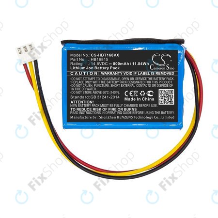 Akku batterie für Hobot 168, 188, 198, 268, 288, 298, 368, 388, 800mAh, Li-Ion, 14.8V, HB16815, HQ