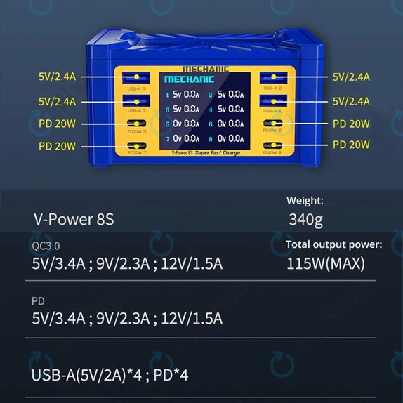 Mechanic V-Power 8S - Serviceladegerät