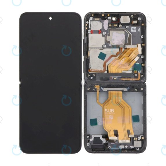 Xiaomi Mix Flip 2405CPX3DC - LCD Display + Touchscreen Front Glas + Rahmen (Black) OLED