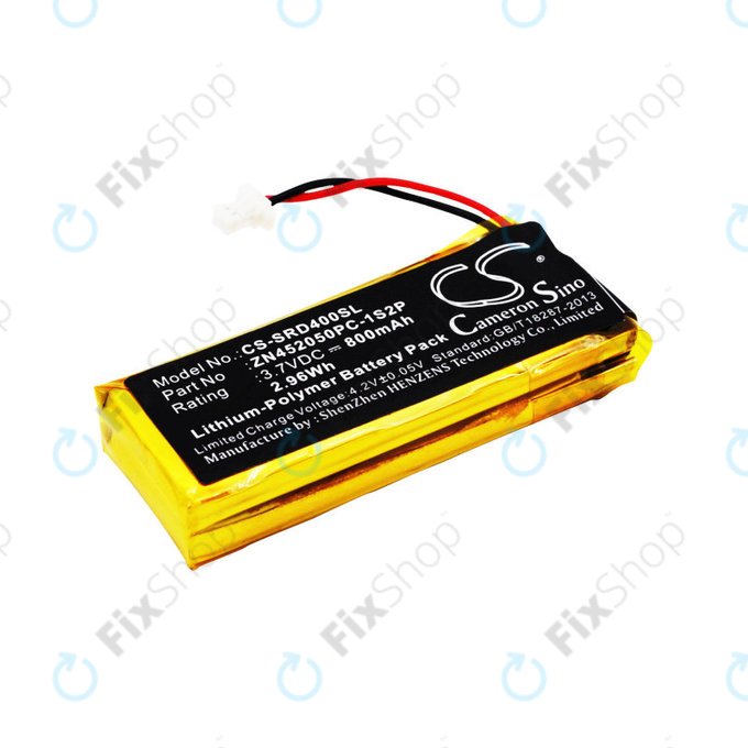 Batterie für Cardo Scala Rider G4, 800mAh, Li-Pol, 3.7V, ZN452050PC-1S2P, HQ