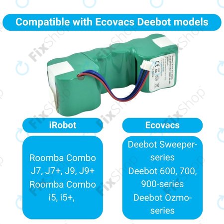 Ecovacs Sweeper-series, Deebot Ozmo-series - Akku Batterie DM88 Ni-MH 12.0V 3000mAh