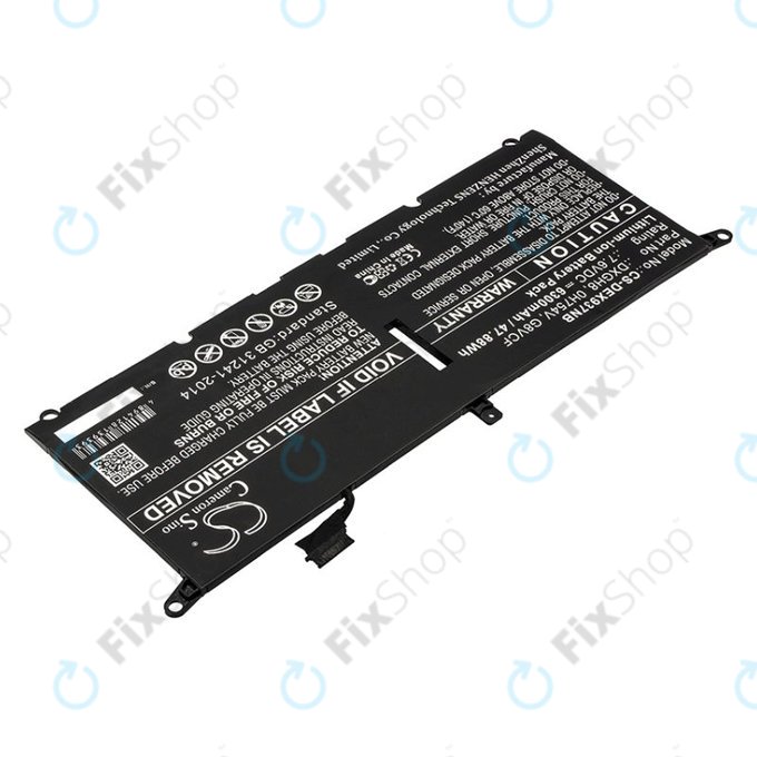 Akku batterie für Dell XPS 13 9370, 6300mAh, Li-Ion, 7.6V, DXGH8, HQ