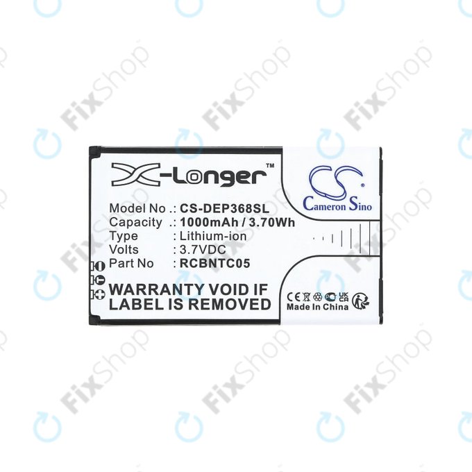 Batterie für Doro Primo 368, 1000mAh, Li-Ion, 3.7V, RCBNTC05, HQ