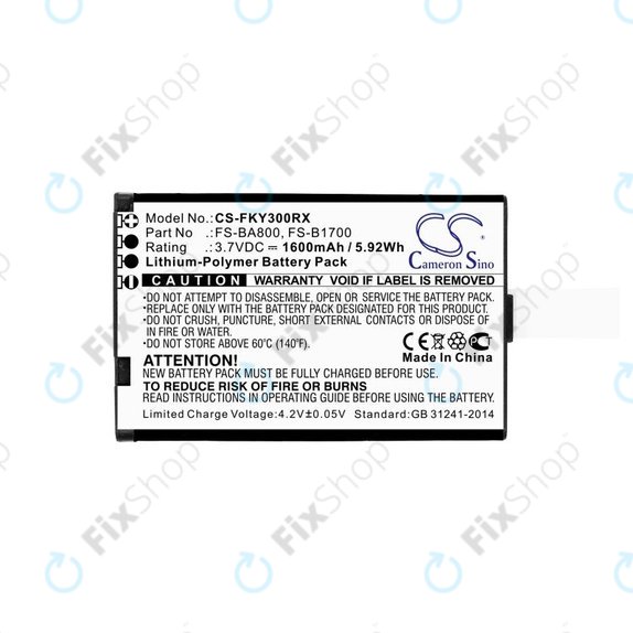 Akku batterie für Flysky FA605, FS-GT2B, FS-I10, 1600mAh, Li-Pol, 3.7V, FS-BA800, HQ