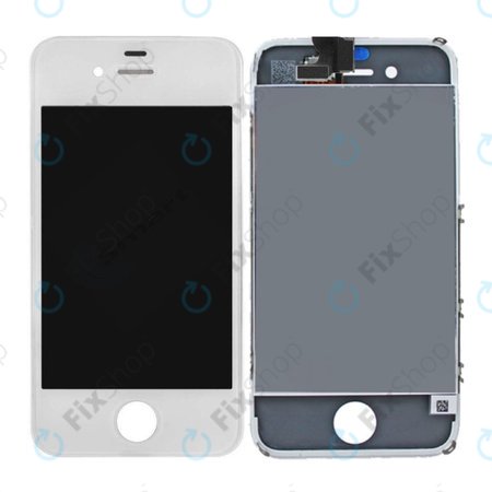 Apple iPhone 4S - LCD Display + Touchscreen Front Glas + Rahmen (White) TFT