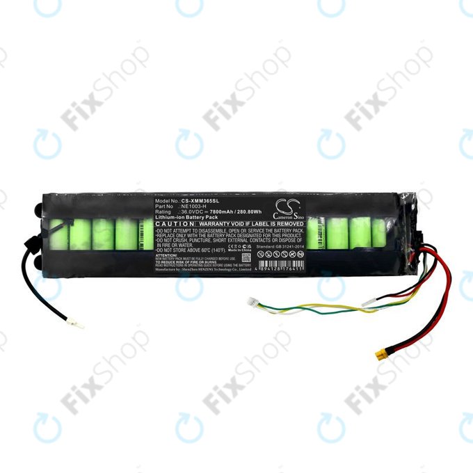 Akku batterie für Xiaomi 1s, Essential, M365, Mi Scooter 3, 7800mAh, Li-Ion, 36V, NE1003-H, HQ