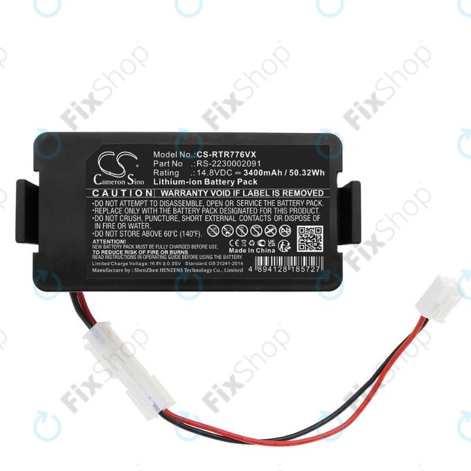 Rowenta RR7774, RR7755, Tefal RG7765 - Akku Batterie RS-2230002091 Li-Ion 14.8V 3400mAh HQ