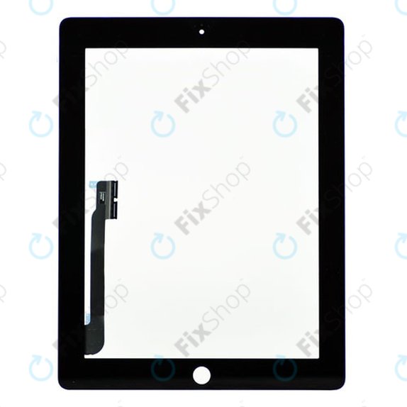 Apple iPad 3, iPad 4 - Touchscreen Front Glas (Black)