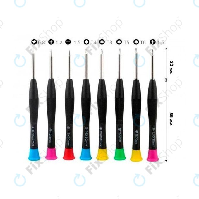 Baku BK-6108 - Schraubendrehersatz für Handys, Tablets und Laptops (8Stk.)