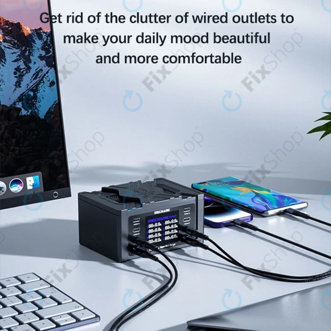 Mechanic V-Power 8 Pro - USB-Service-Ladestation mit USB-C, USB 3.0