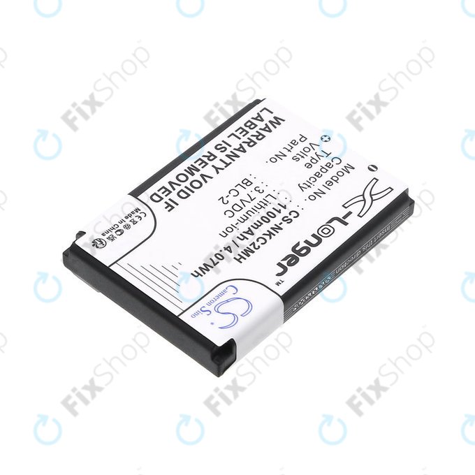 Akku batterie für Nokia 3310, 3330, 1220, 1260, 3560, 5510, 6650, 6800, BLC-2, Li-ion, 3.7V, 1100mAh, HQ