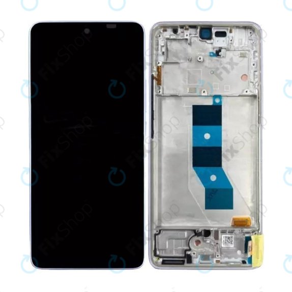 Xiaomi Poco M7 Pro 5G - LCD Display + Touchscreen Front Glas + Rahmen (Purple) - 5600080O17P00 Genuine Service Pack