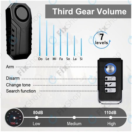 Drahtloser Diebstahlalarm mit Fernbedienung