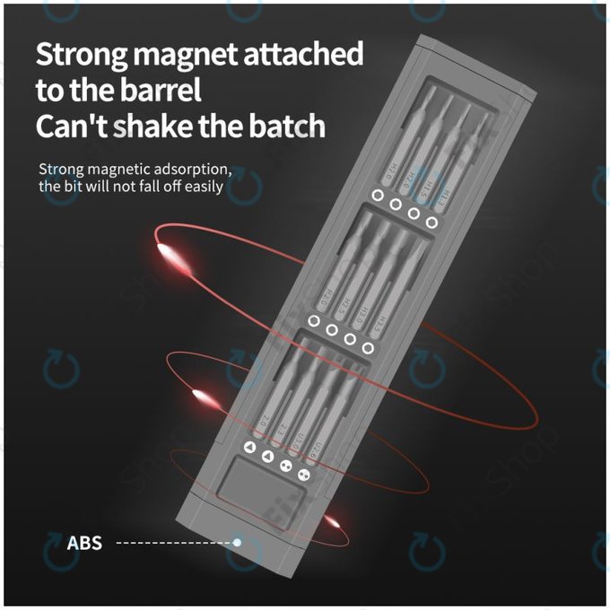 Kingsdun - Präzisionsset mit Schraubendreher und Bits 44in1