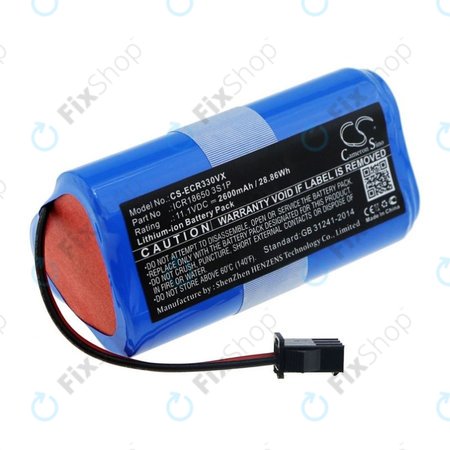 Ecovacs CEN330, CR-series - Akku Batterie ICR18650 3S1P Li-Ion 11.1V 2600mAh HQ