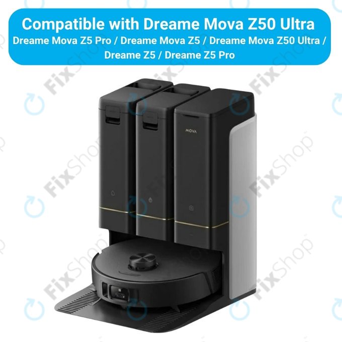 Ersatzteilset für Dreame Mova Z50 Ultra, Z5, Z5 Pro (1x Hauptbürste, 2x Filter, 2x Seitenbürste)