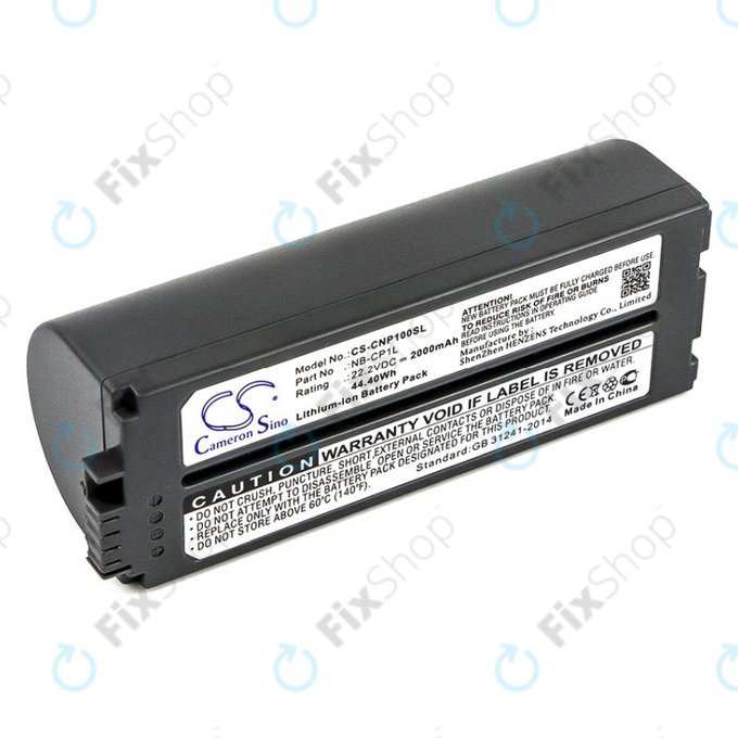 Akku batterie für Canon Selphy CP, 2000mAh, Li-Ion, 22.2V, NB-CP1L, HQ