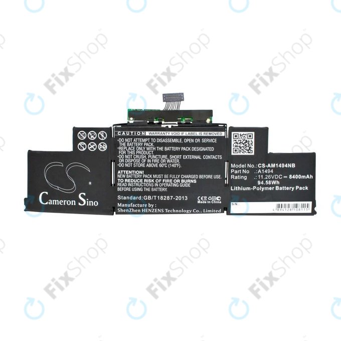 Apple MacBook Pro 15" A1398 (Late 2013 - Mid 2014) - Akku Batterie A1494 8400mAh HQ