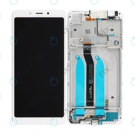 Xiaomi Redmi 6, Redmi 6A - LCD Display + Touchscreen Front Glas + Rahmen (White) - 560410028033 Genuine Service Pack