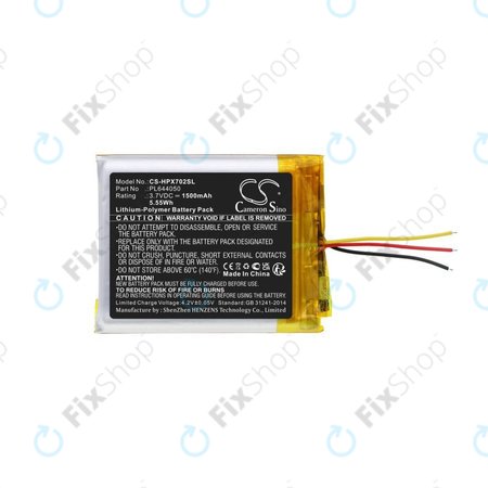 Batterie für HyperX Cloud Flight, Cloud Alpha, 1500mAh, Li-Pol, 3.7V, PL644050, HQ