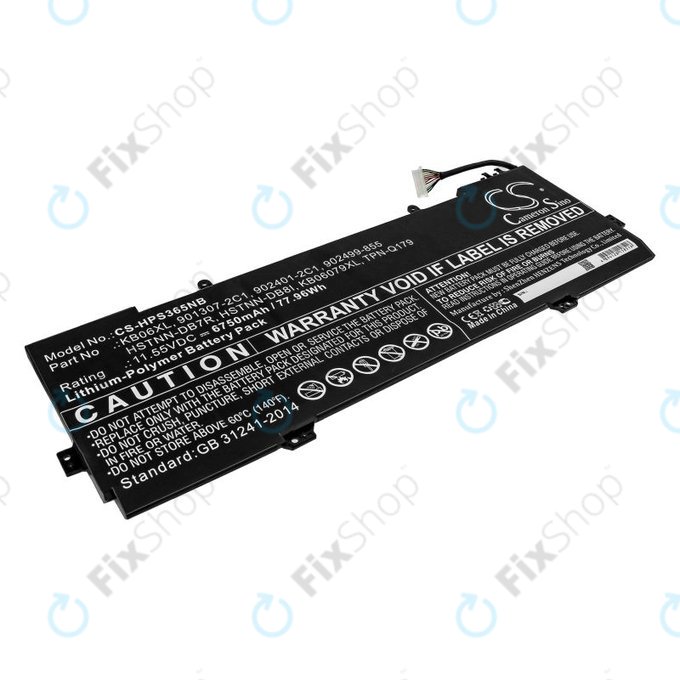 Akku batterie für HP Spectre X360 15, 6750mAh, Li-Pol, 11.55V, KB06XL, HQ