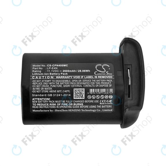 Batterie für Canon 1D Mark 3, EOS-1D MarkIII, Mr-14ex, 2600mAh, Li-Ion, 11.1V, LP-E4N, HQ
