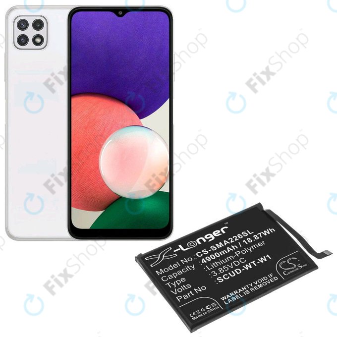 Akku Batterie für Samsung A22 5G A226B, 4900mAh, Li-Pol, 3.85 V, SCUD-WT-W1, HQ