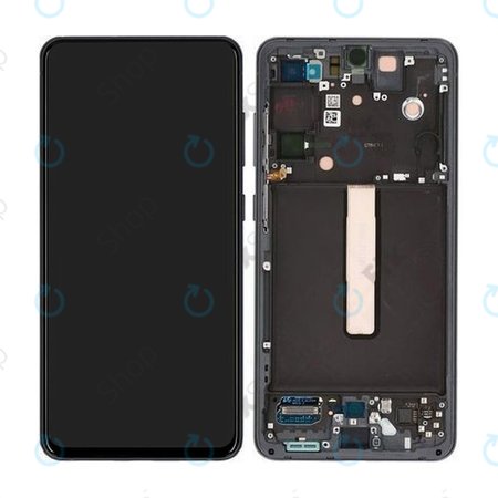 Samsung Galaxy S21 FE G990B - LCD Display + Touchscreen Front Glas + Rahmen (Graphite) - GH82-26414A, GH82-26420A, GH82-26590A Genuine Service Pack