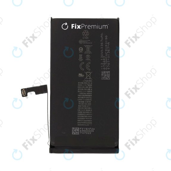 Akku Batterie für iPhone 15, 3349mAh, A3018, FixPremium