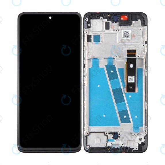 Motorola Moto G72 XT2255 - LCD Display + Touchscreen Front Glas + Rahmen (Meteorite Gray) TFT