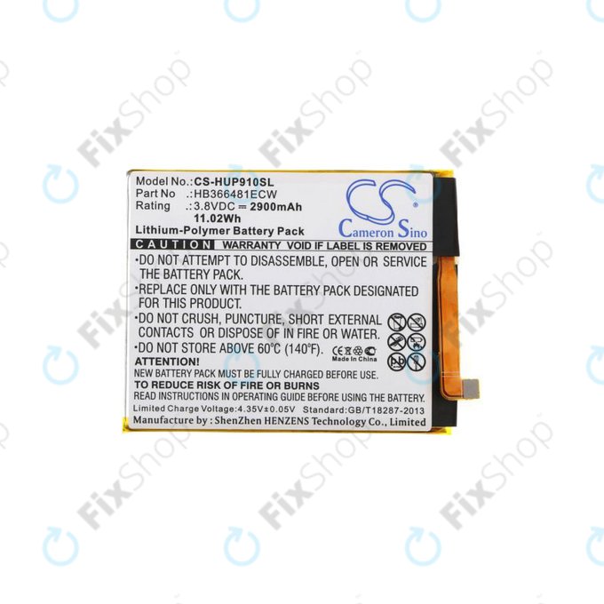 Huawei P9, P9 Lite, P10 Lite, P20 Lite, P Smart, Y6 (2018), Y6 Prime (2018), Y7 (2018), Y7 Prime (2018), Honor 7A, 8, 9 Lite - Akku Batterie HB366481ECW 2900mAh HQ