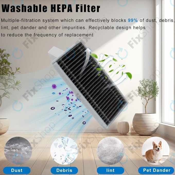 Ecovacs Deebot X9 Pro Omni, X9 Pro, T80 Omni, T80 - HEPA-filter