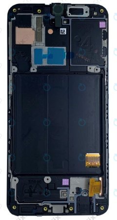 Samsung Galaxy A40 A405F - LCD Display + Touchscreen Front Glas + Rahmen (Black) - GH82-19672A, GH82-19674A Genuine Service Pack