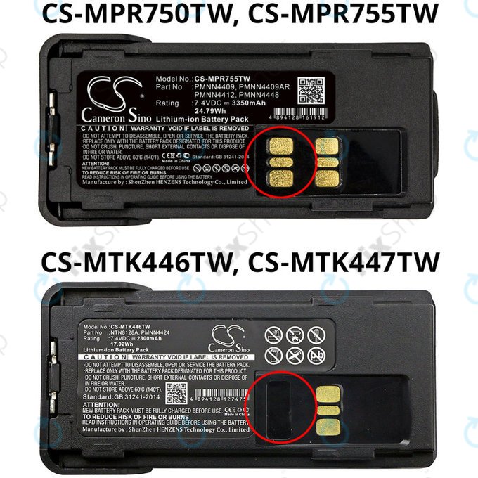 Batterie für Motorola Dp2600e, Dp4000, P8608, Xpr3000, Xpr7350, 2200mAh, Li-Ion, 7.4V, PMNN4409, HQ