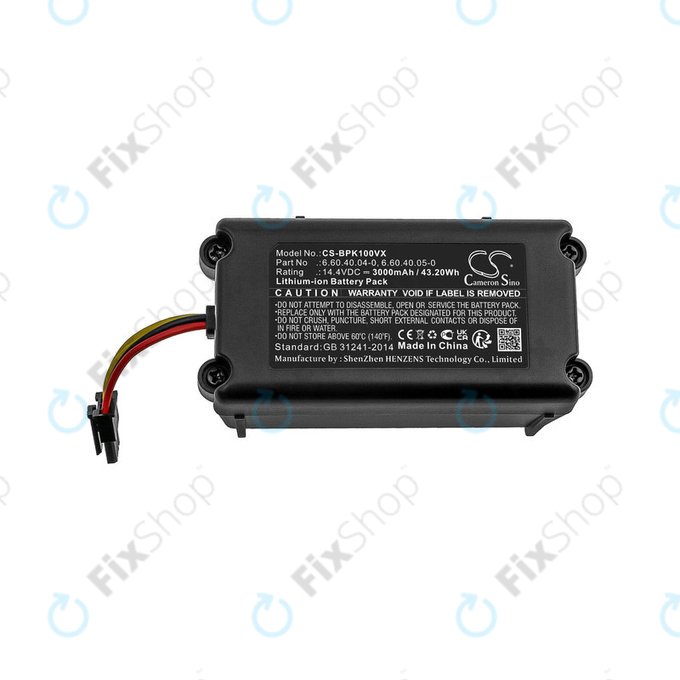 Akku batterie für Sencor SRV 9250, SRV 8250, SRV 6250, SRV 4250, Blaupunkt XSMART, SRX 1002, Li-ion, 14.4V, 3000mAh, HQ