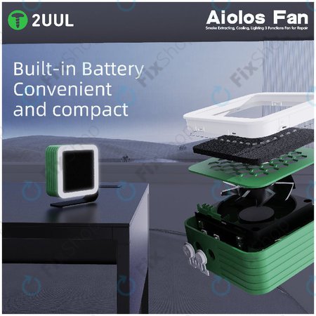 Lötrauchabsaugung und Kühlventilator mit LED-Beleuchtung, 2UUL DA98