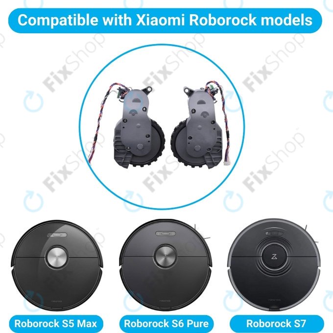 Xiaomi Roborock S5 Max, S6 Pure, S7 - Links und Rechts Motorrad (Grau)