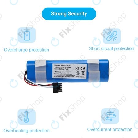 Xiaomi Mi Robot Vacuum Mop Pro (P), 2 (Mijia 2C), Viomi V2 Pro, Proscenic LDS M7 - Akku Batterie STYJ02YM, MH1-4S1P-SC Li-Ion 14.8V 3400mAh