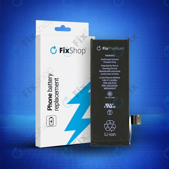 Akku Batterie für iPhone 5S, 1560mAh, FixPremium