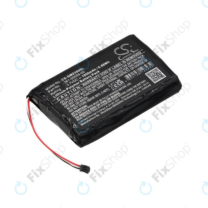 Batterie für Garmin Zumo 340LM, 350LM, 390LM, 1800mAh, Li-Pol, 3.7V, 361-00059-00, HQ