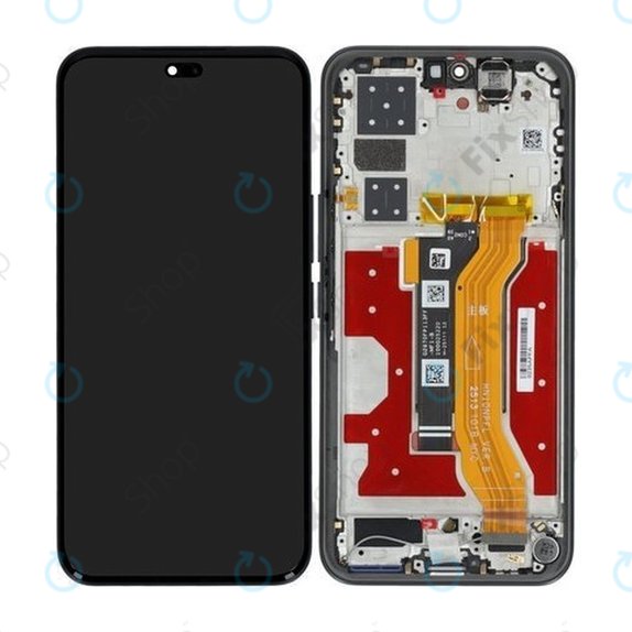 Honor 400 Pro - LCD Display + Touchscreen Front Glas + Rahmen (Midnight Black) - 0235APFA Genuine Service Pack
