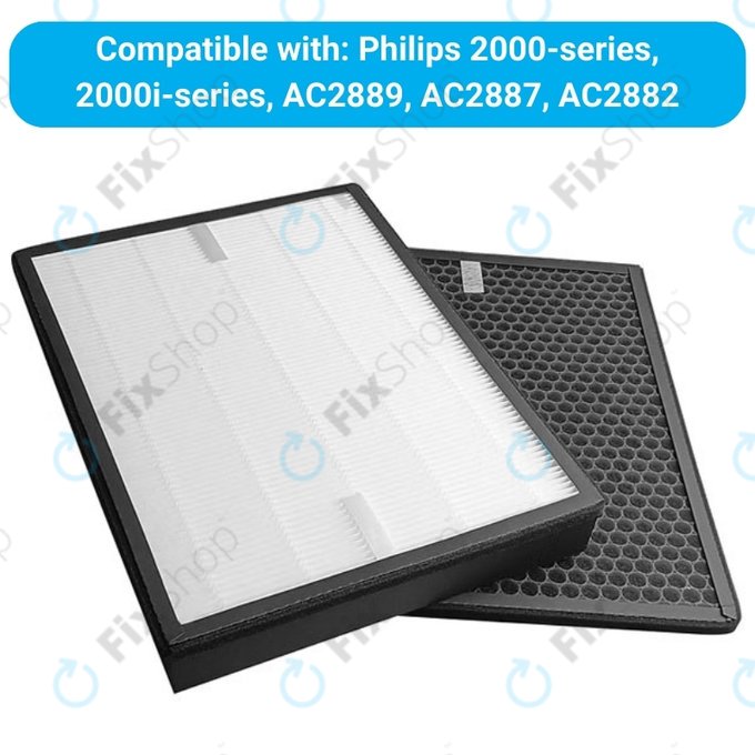 Philips 2000-series, 2000i-series, AC2889, AC2887, AC2882 - Filtersatz (HEPA + Aktivkohle)