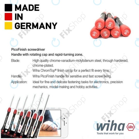 Wiha PicoFinish® 260P - Präzisionsschraubendreher - Schlitz 1,0mm